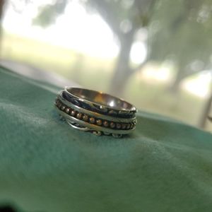 Boho spinner fidget ring size 6